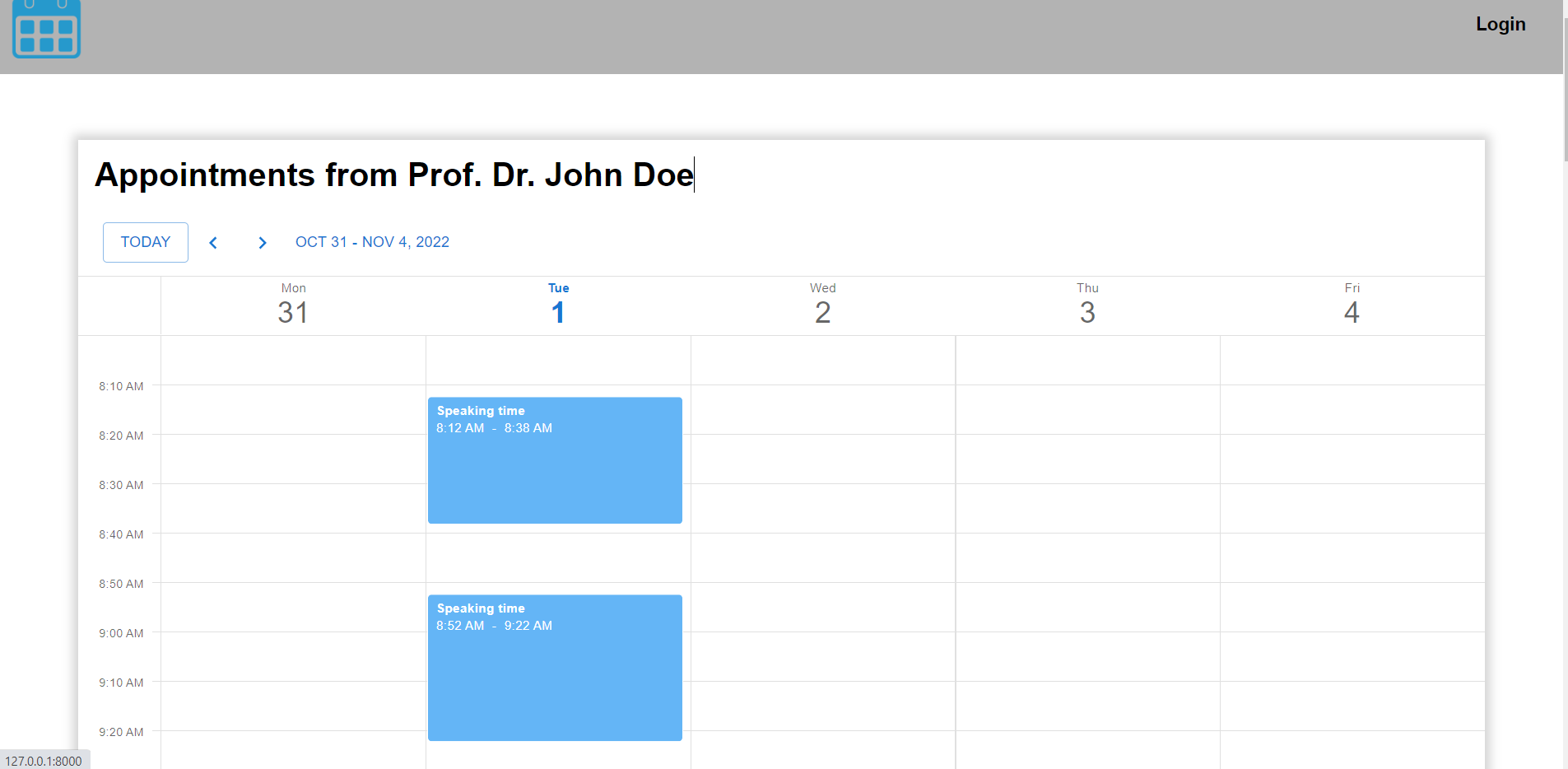 University Appointment Scheduling System